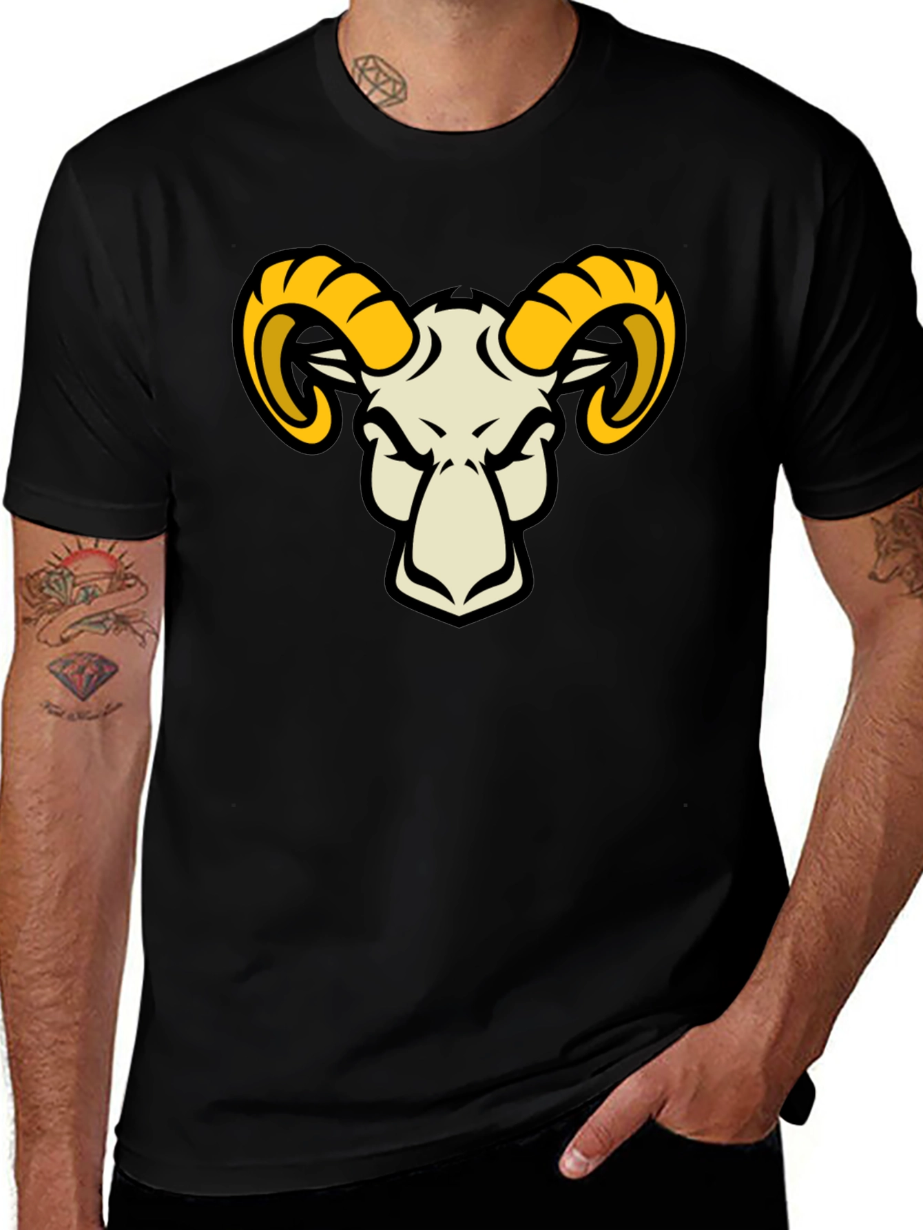 Ram Graphic Black T-Shirt