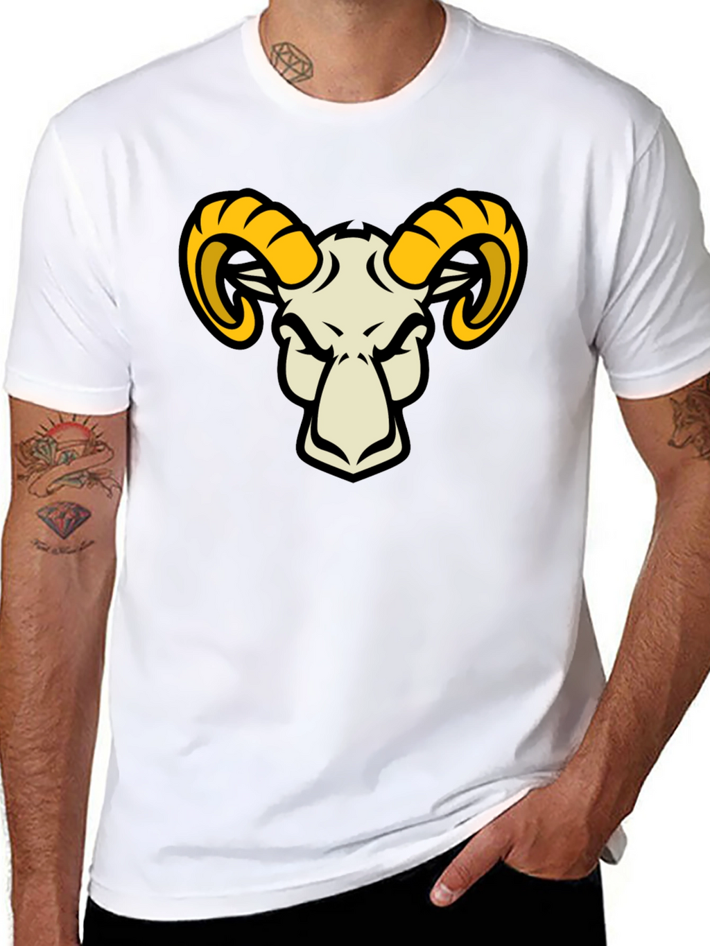 Ram Graphic Black T-Shirt