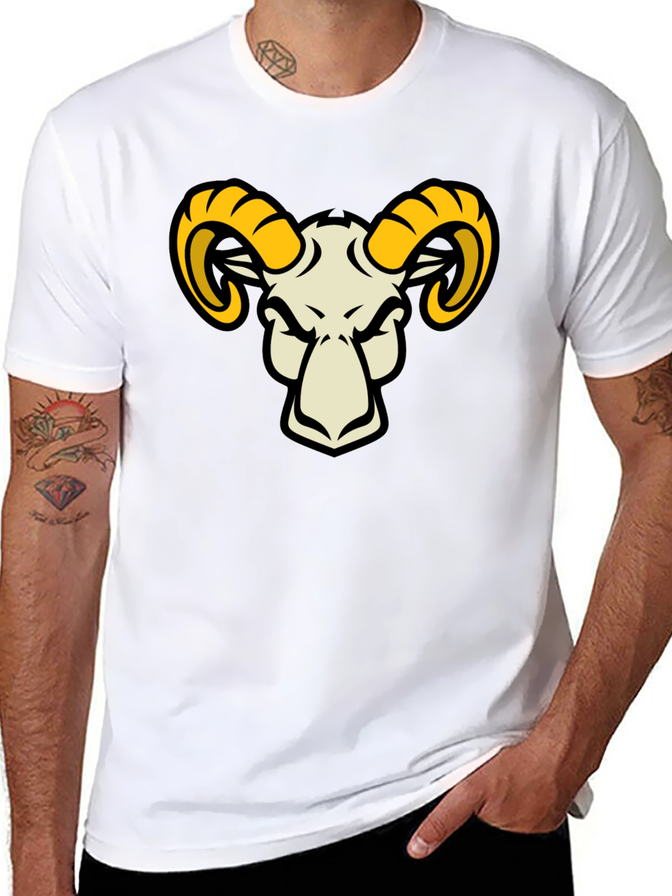 Ram Graphic Black T-Shirt