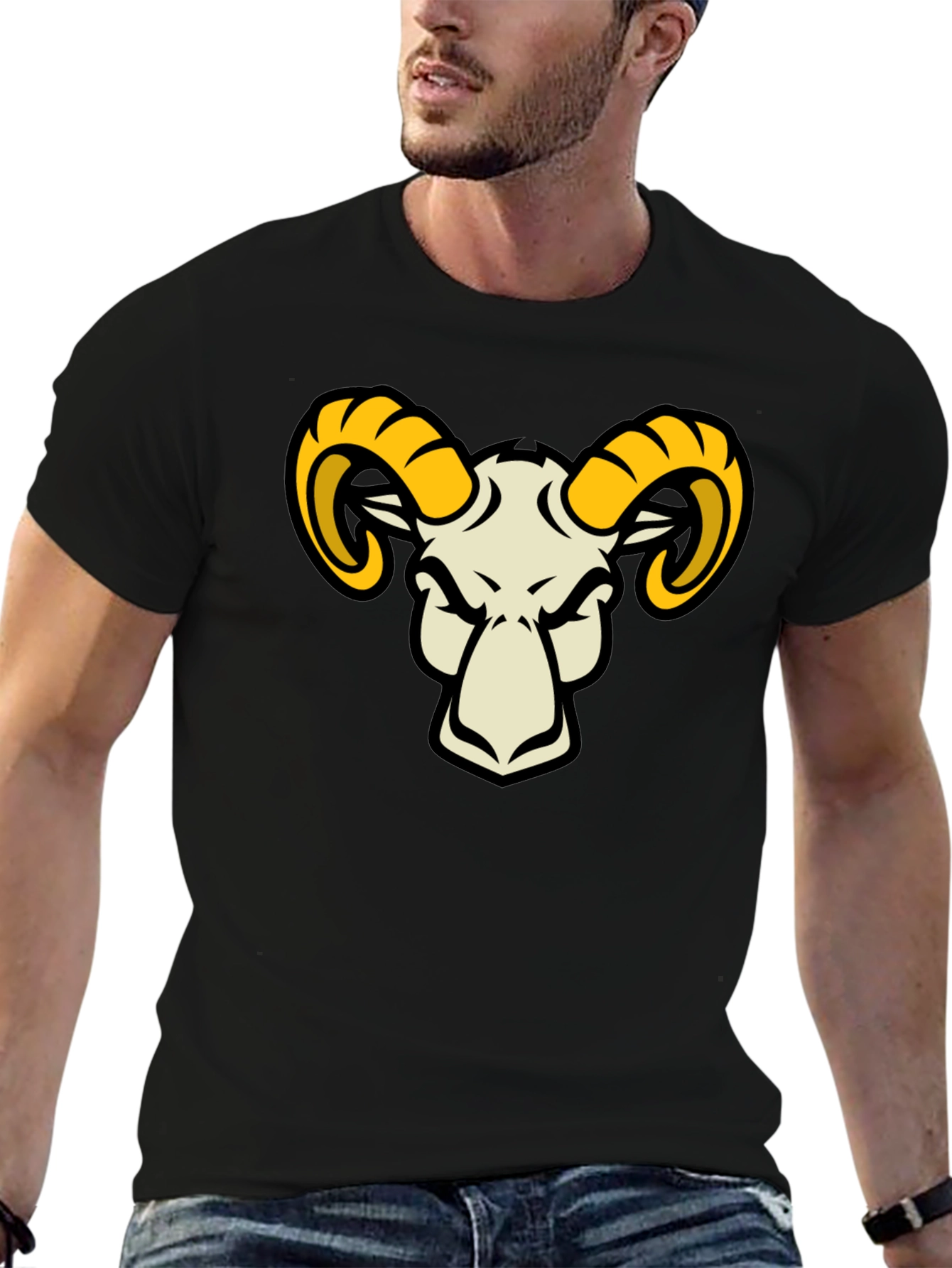 Ram Graphic Black T-Shirt