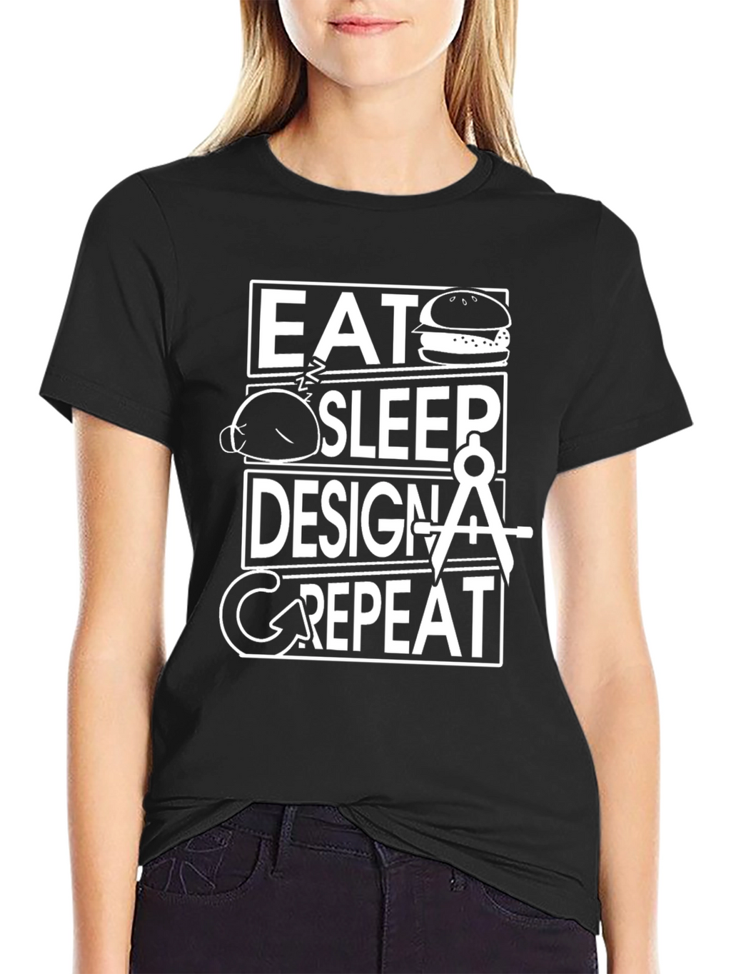 Eat Sleep Design Repeat Graphic T-Shirt