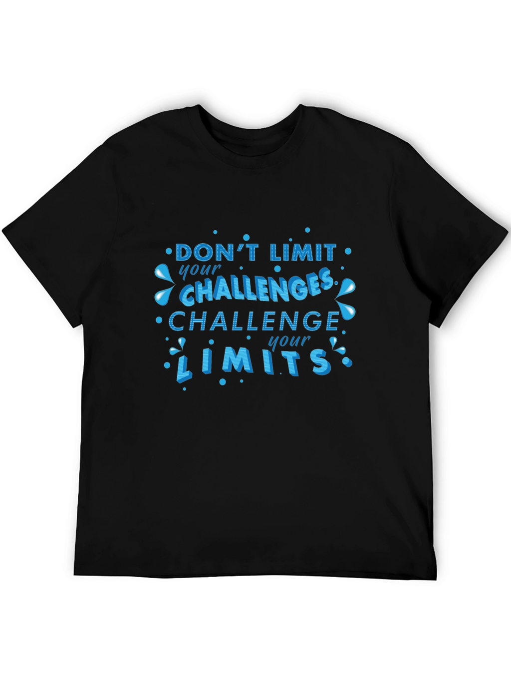 Challenge Your Limits Graphic Black Tee