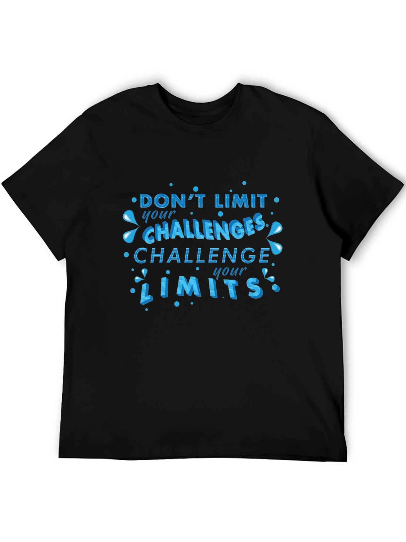 Challenge Your Limits Graphic Black Tee