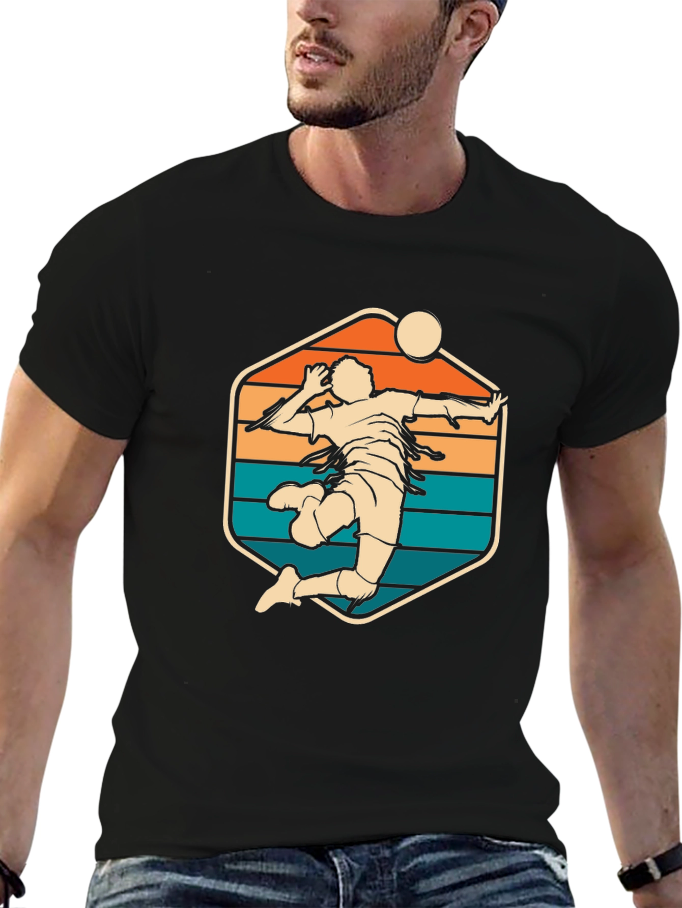 Volleyball Retro Graphic T-Shirt