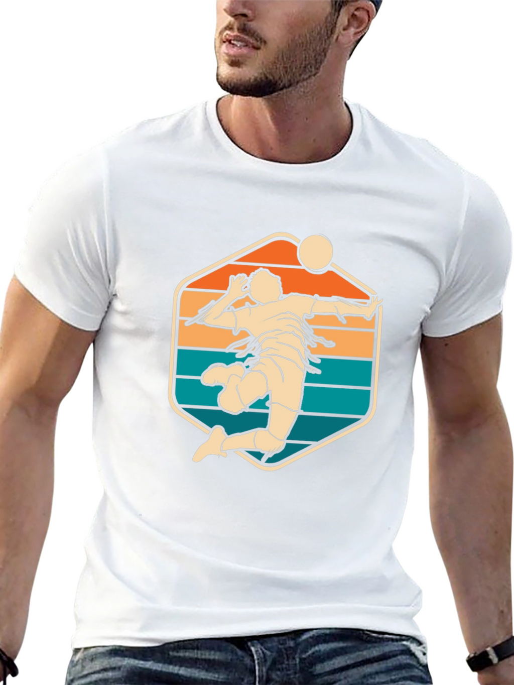 Volleyball Retro Graphic T-Shirt