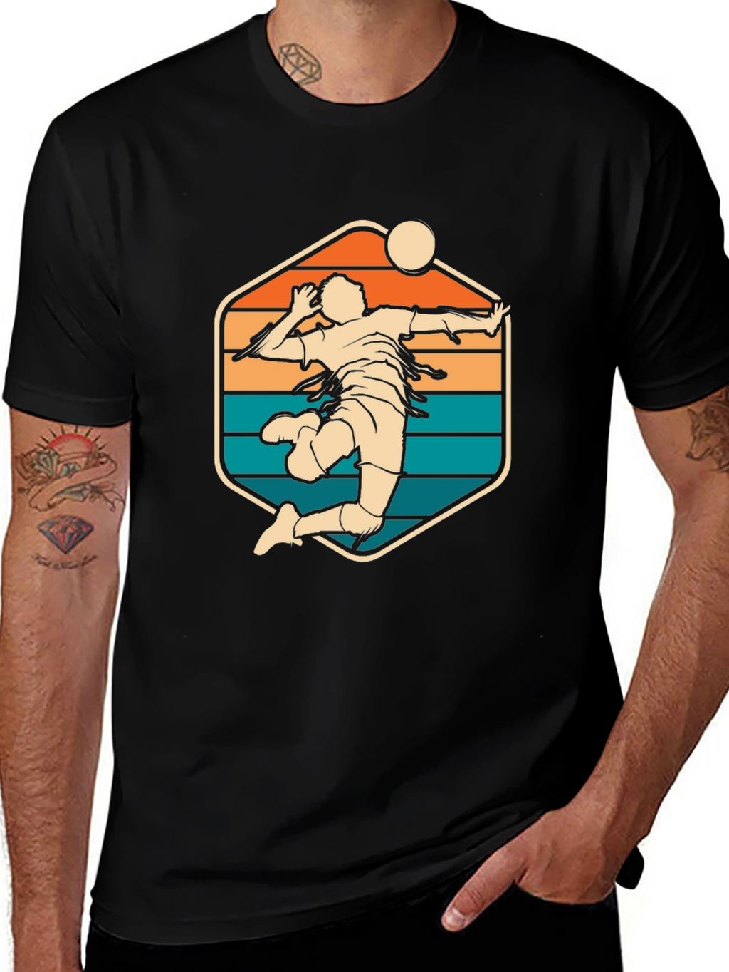 Volleyball Retro Graphic T-Shirt