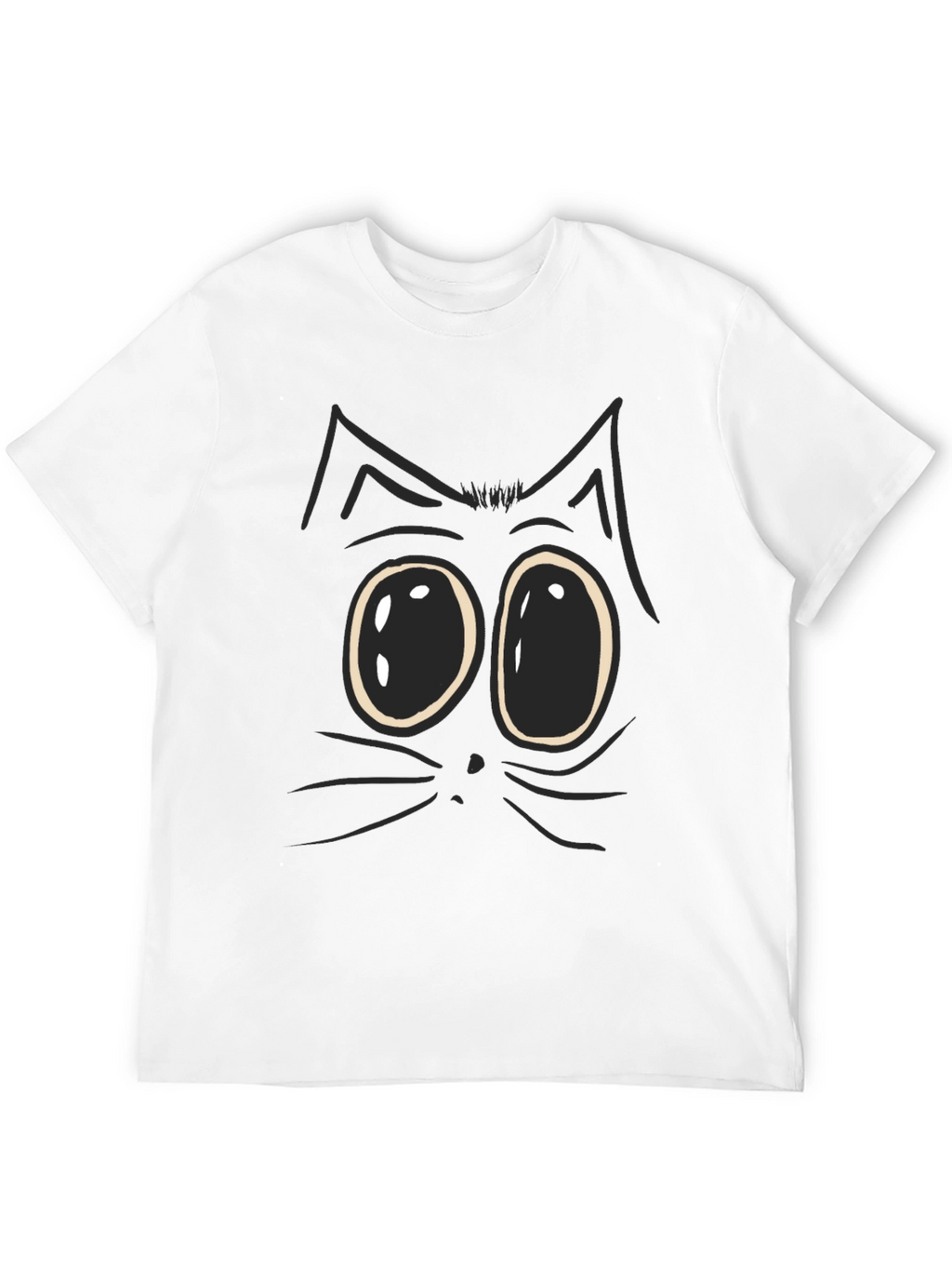 Funny Cat Face Graphic T-Shirt