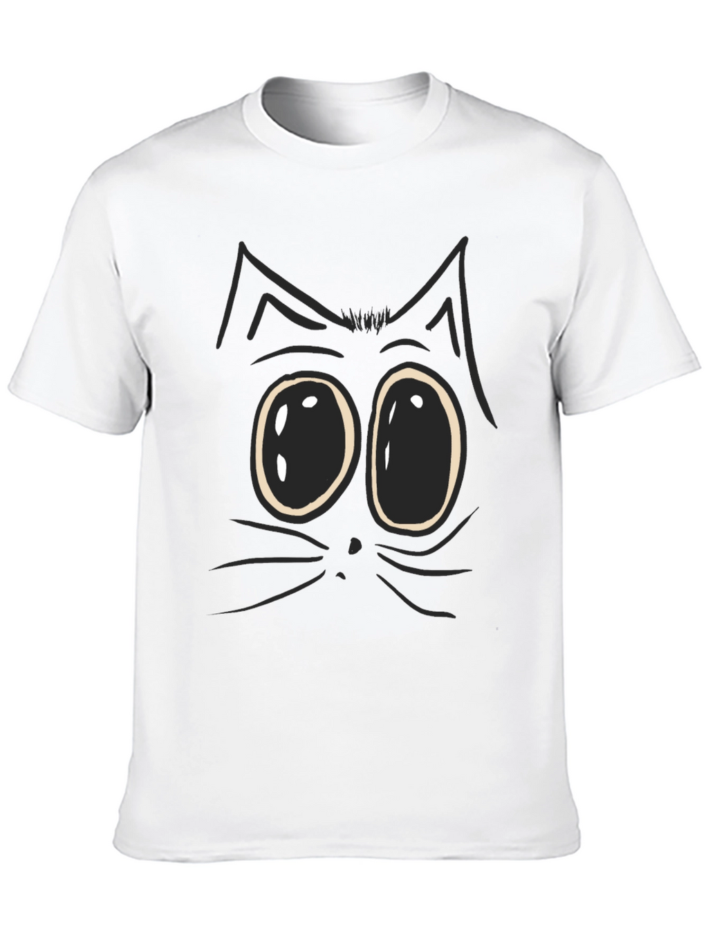 Funny Cat Face Graphic T-Shirt
