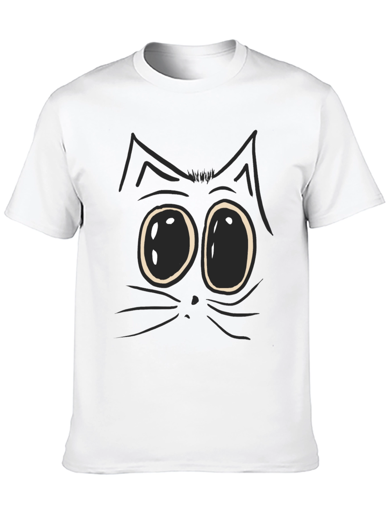 Funny Cat Face Graphic T-Shirt