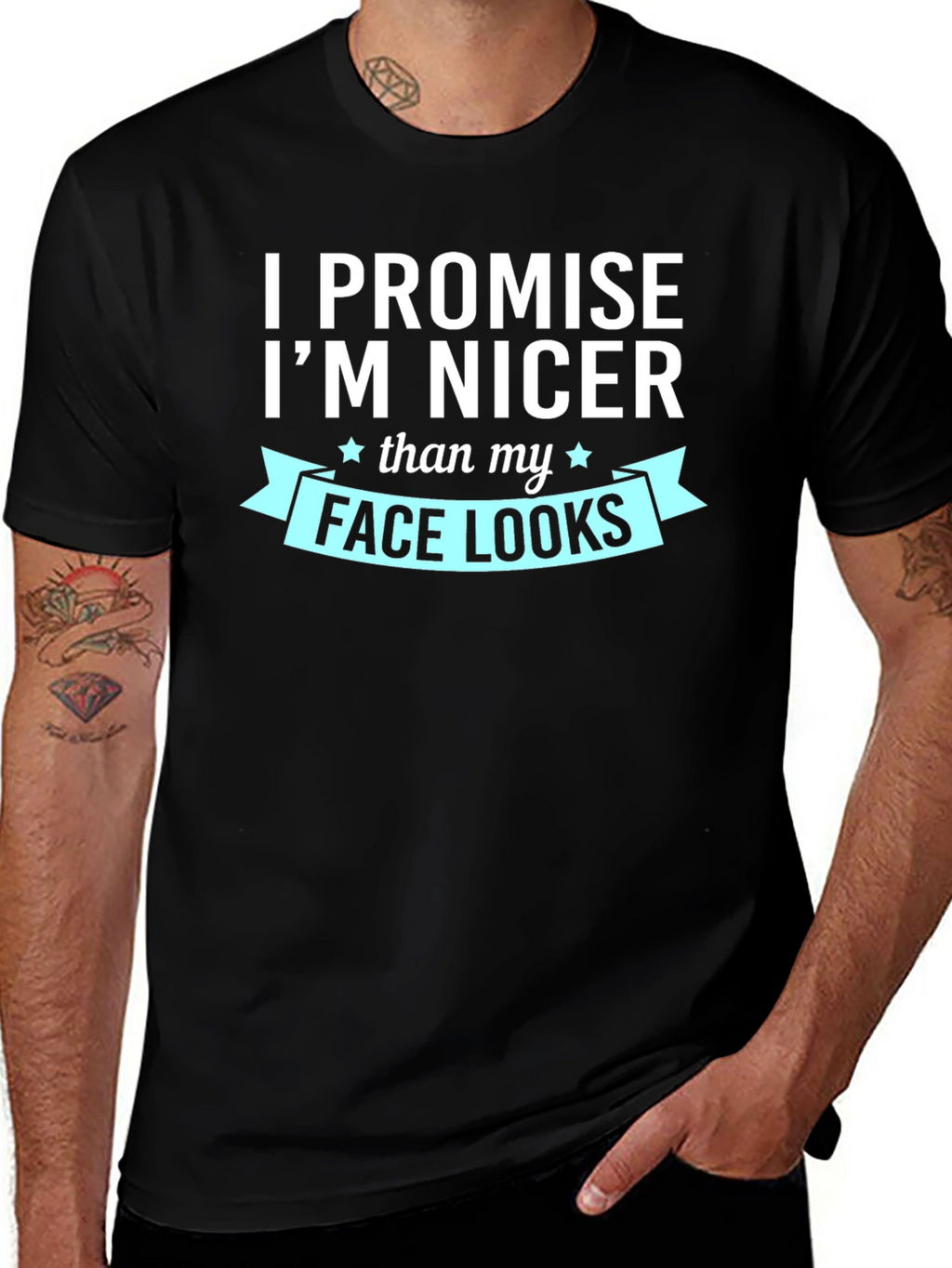Funny I Promise Im Nicer Graphic Tee