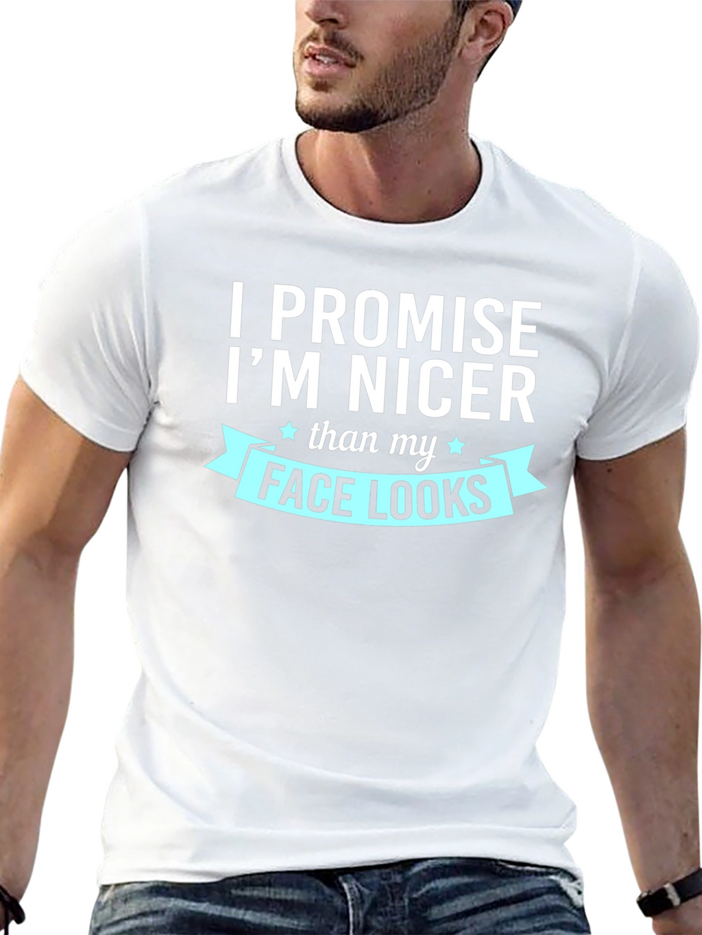 Funny I Promise Im Nicer Graphic Tee