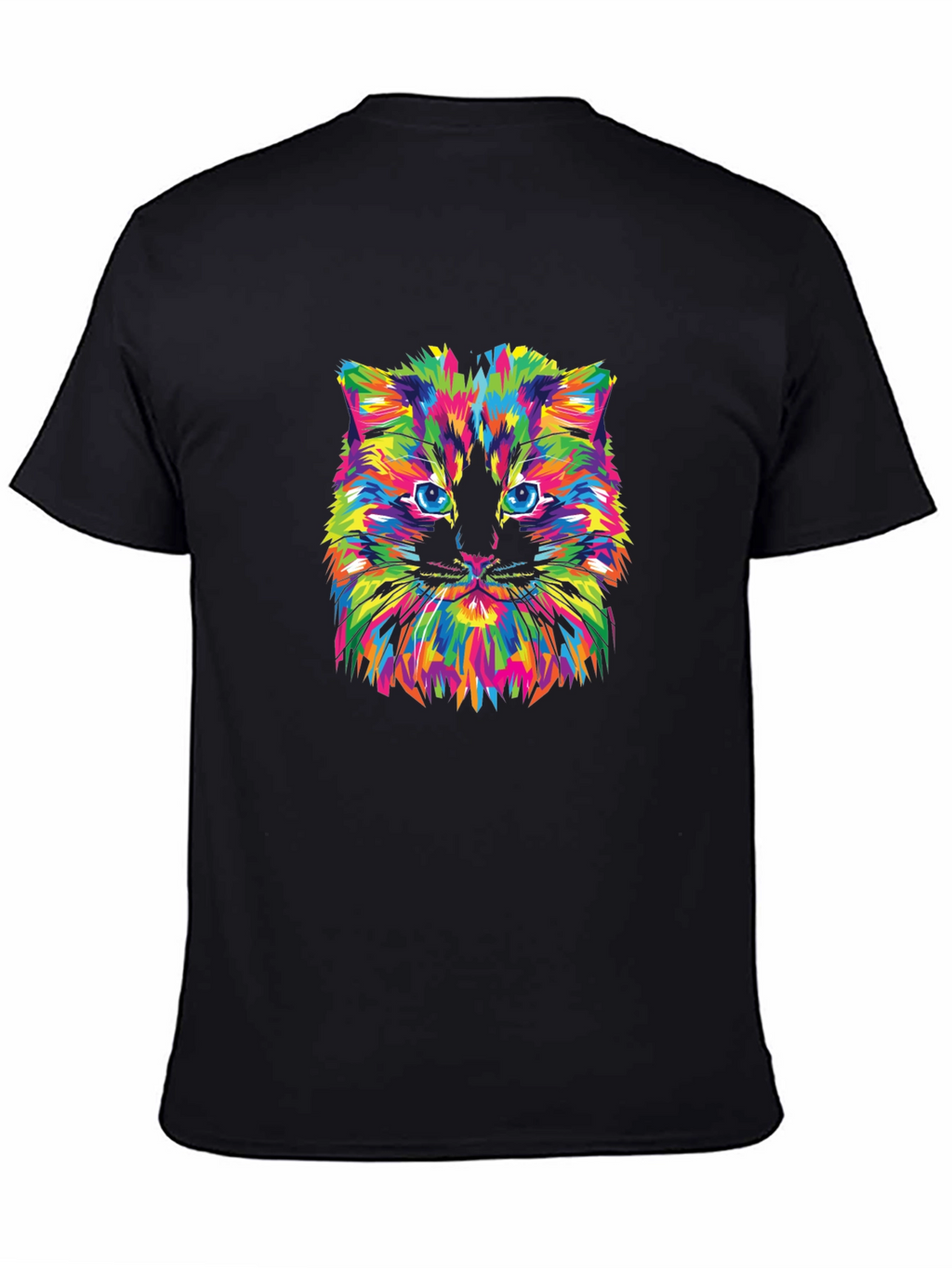 Vibrant Cat Graphic Tee - Soft Cotton Blend
