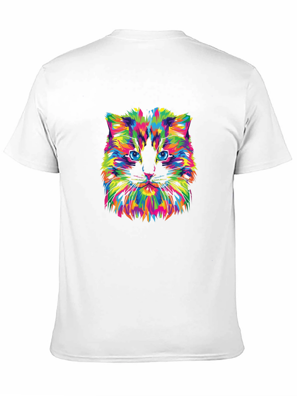 Vibrant Cat Graphic Tee - Soft Cotton Blend