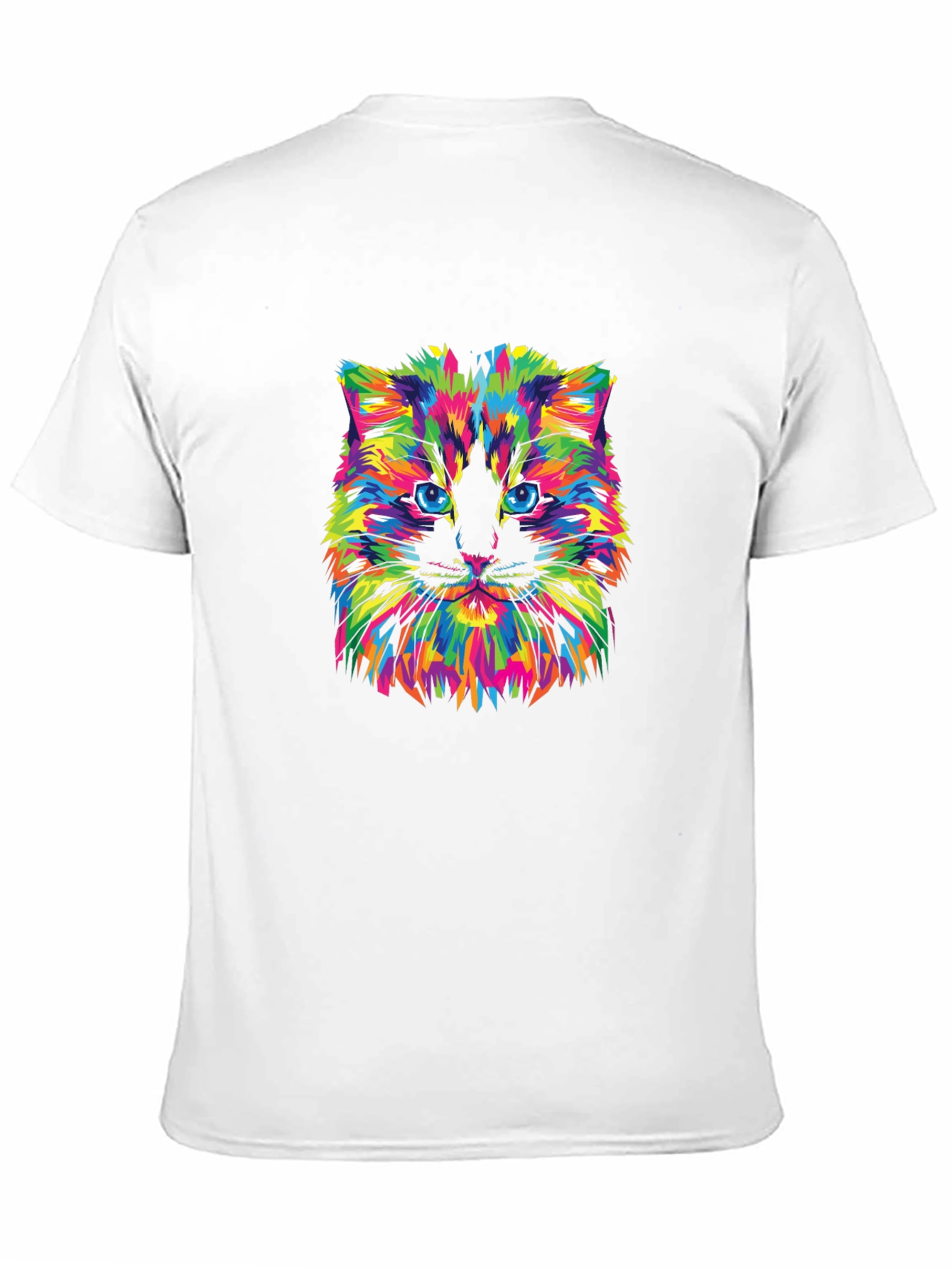 Vibrant Cat Graphic Tee - Soft Cotton Blend