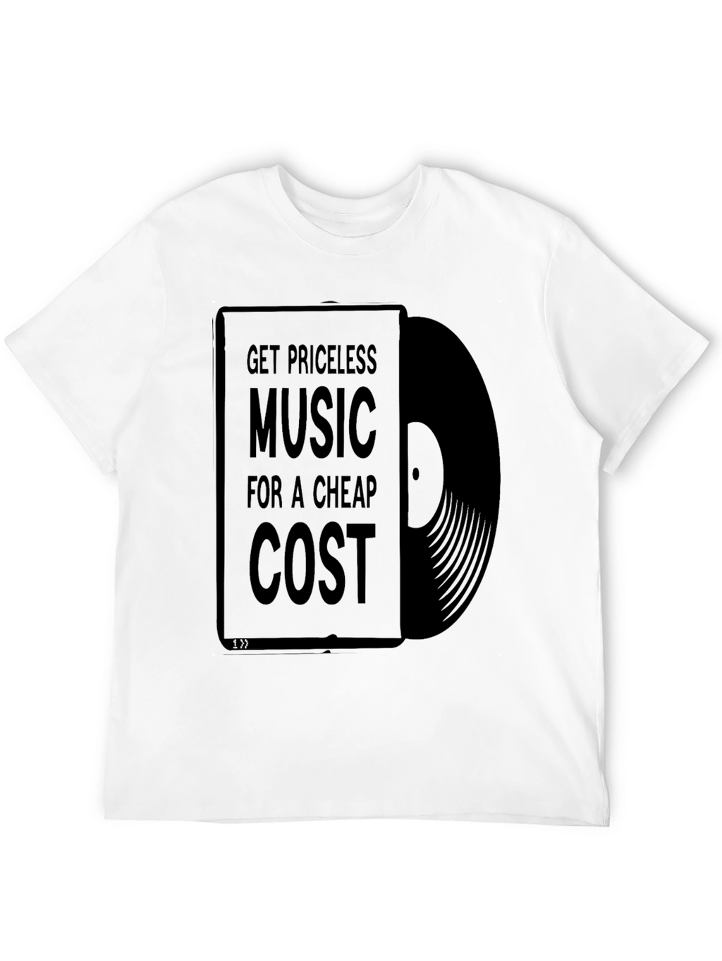 Priceless Music Cheap Cost Black Graphic T-Shirt