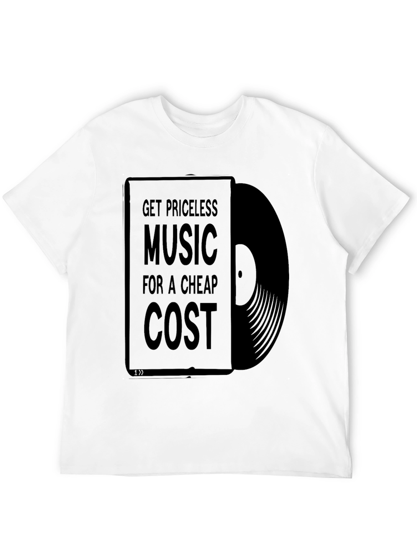 Priceless Music Cheap Cost Black Graphic T-Shirt