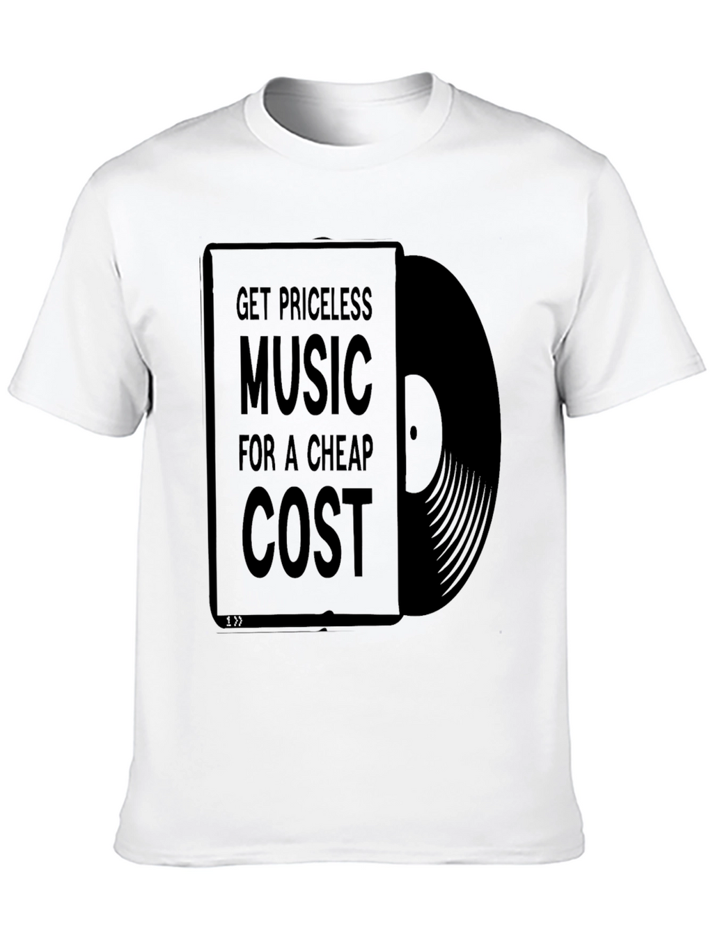 Priceless Music Cheap Cost Black Graphic T-Shirt