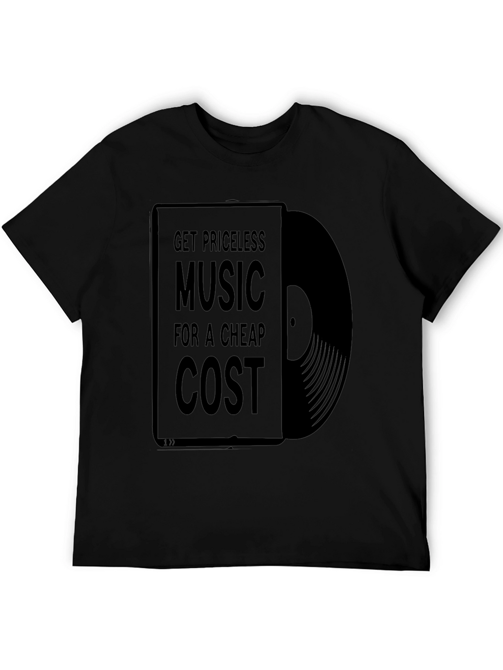 Priceless Music Cheap Cost Black Graphic T-Shirt