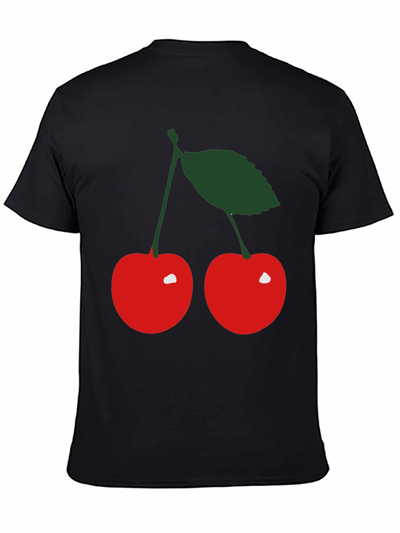Cherry Graphic Black T-Shirt
