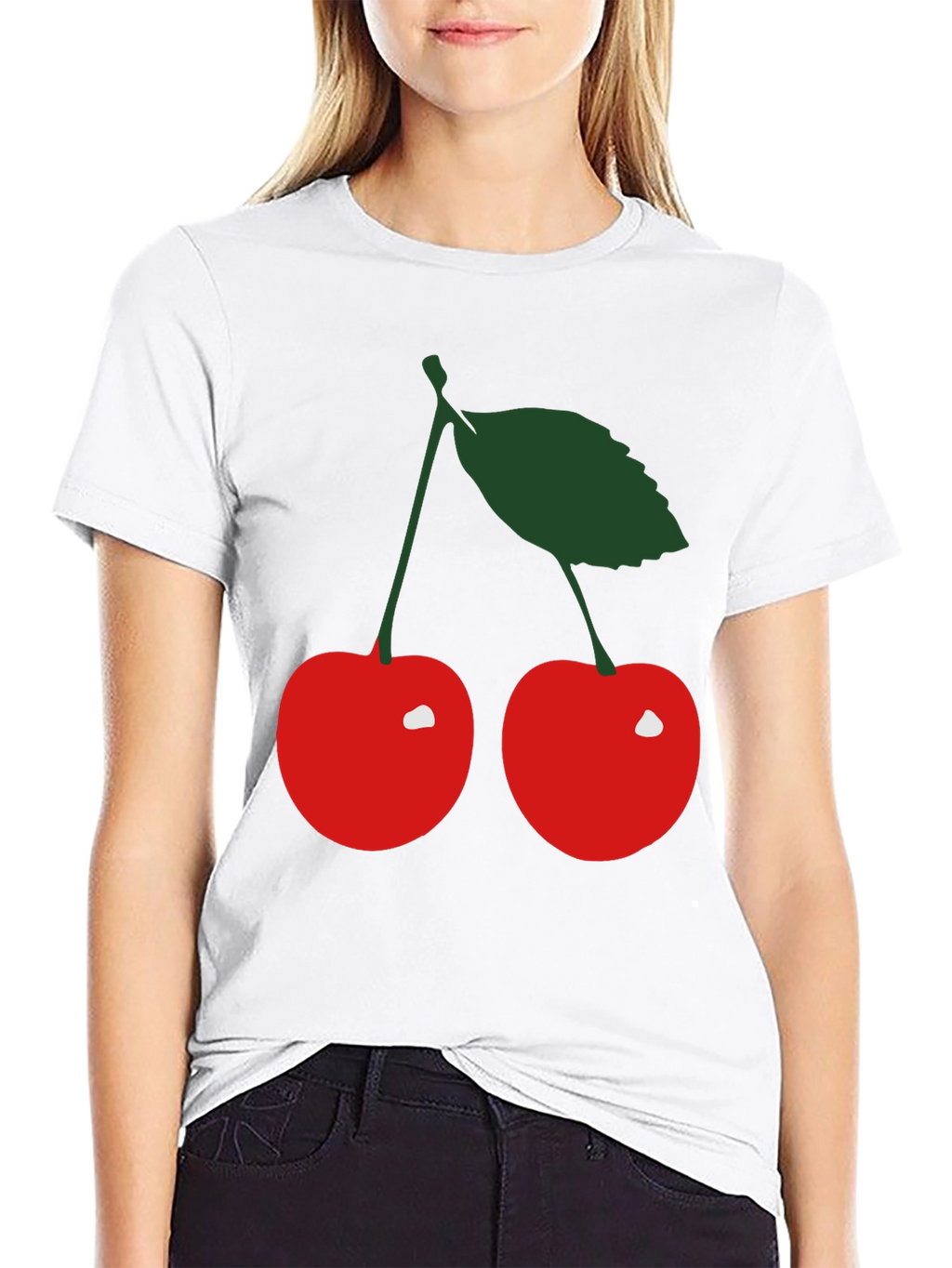 Cherry Graphic Black T-Shirt