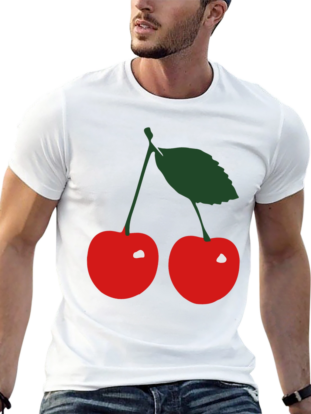 Cherry Graphic Black T-Shirt