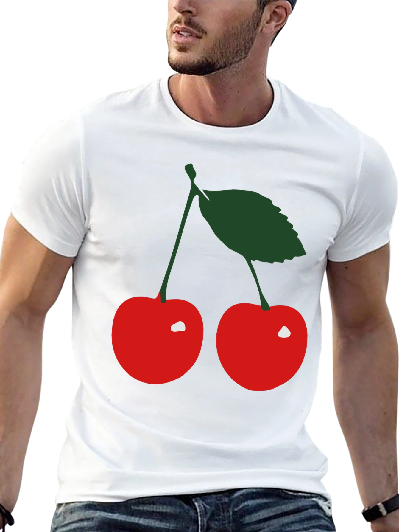 Cherry Graphic Black T-Shirt