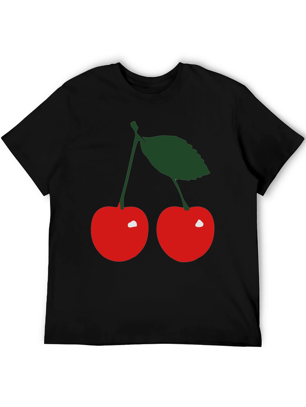 Cherry Graphic Black T-Shirt