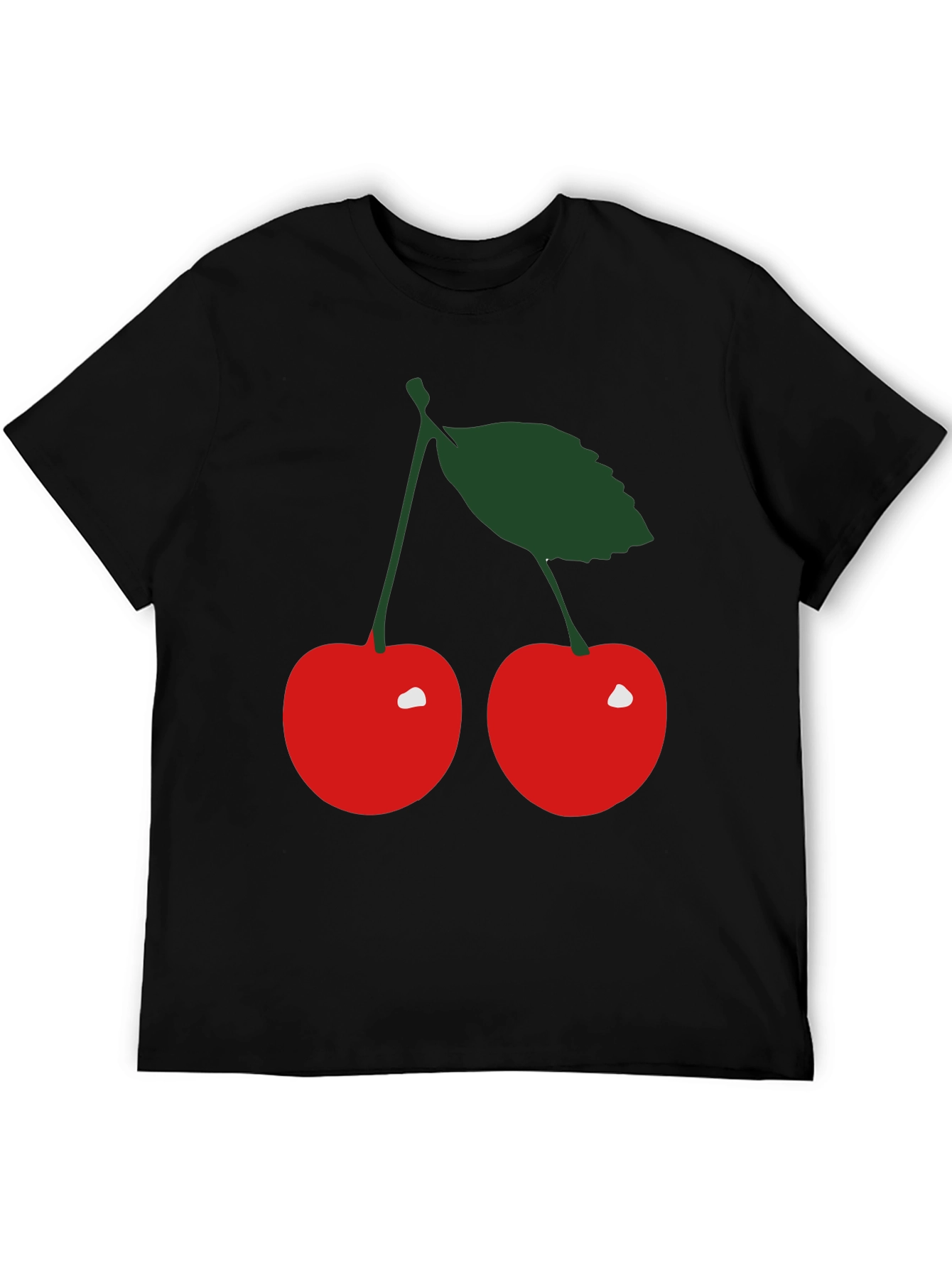 Cherry Graphic Black T-Shirt