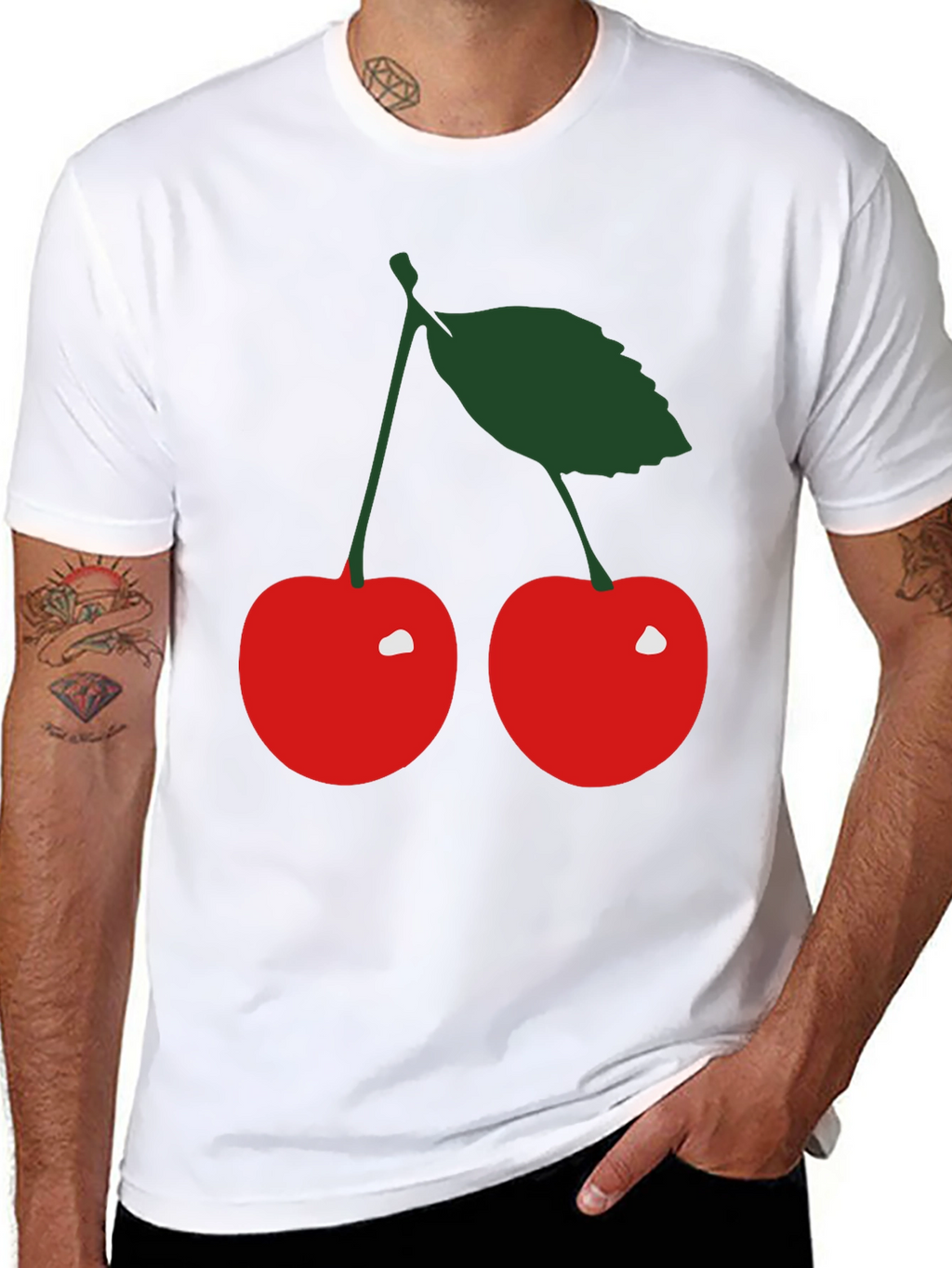 Cherry Graphic Black T-Shirt