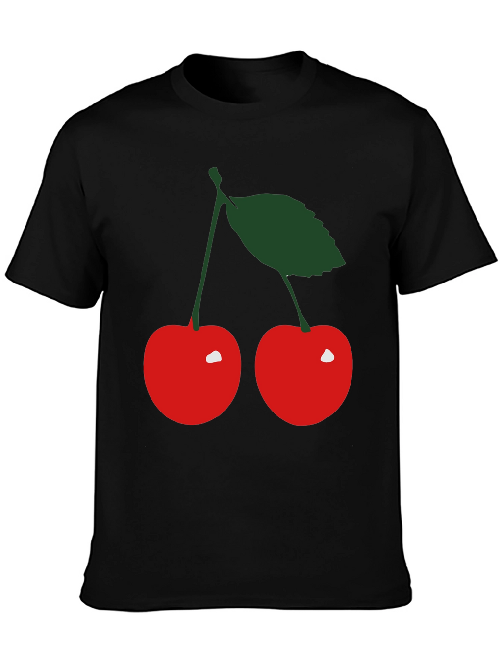 Cherry Graphic Black T-Shirt