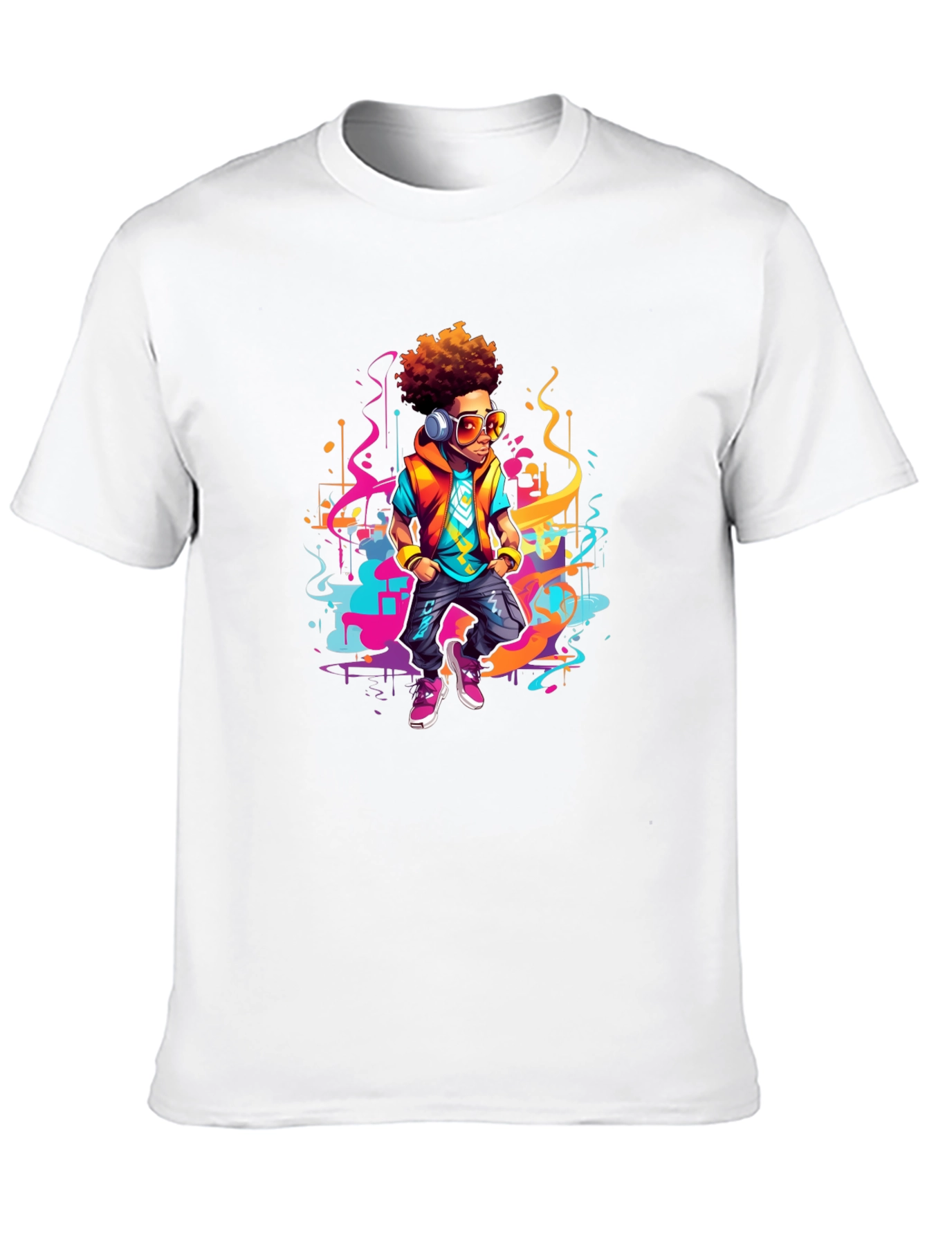Urban Beat T-Shirt: Cartoon Graphic Tee