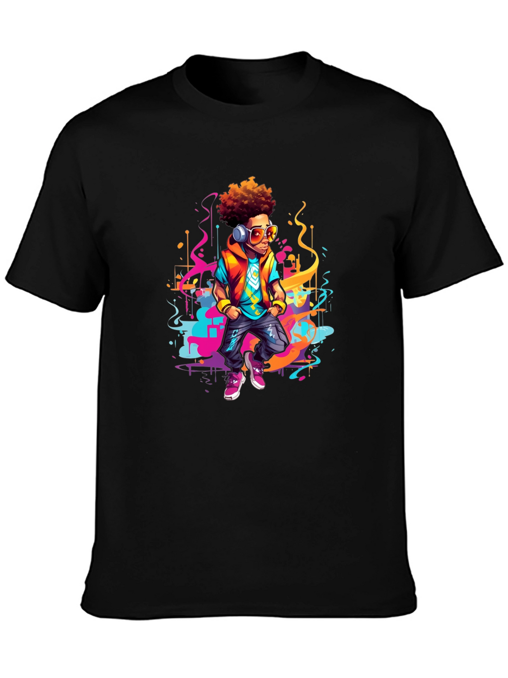 Urban Beat T-Shirt: Cartoon Graphic Tee
