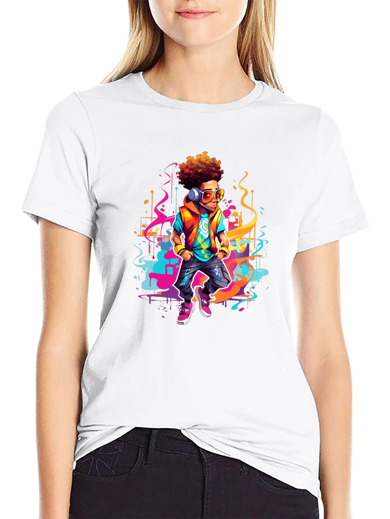 Urban Beat T-Shirt: Cartoon Graphic Tee