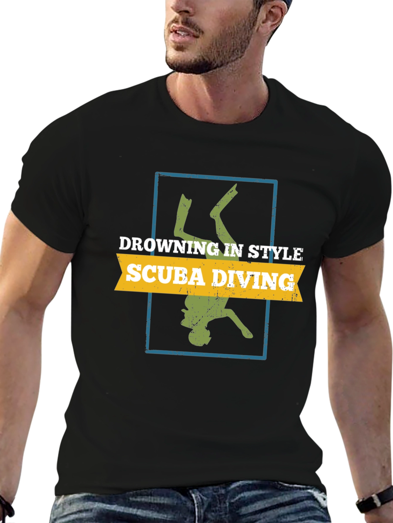 Scuba Diving Style Tee - Diver Silhouette