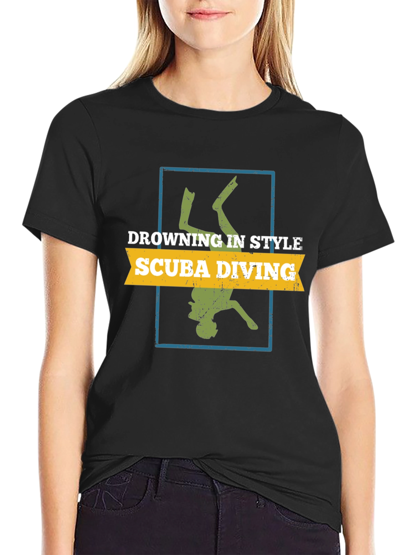 Scuba Diving Style Tee - Diver Silhouette