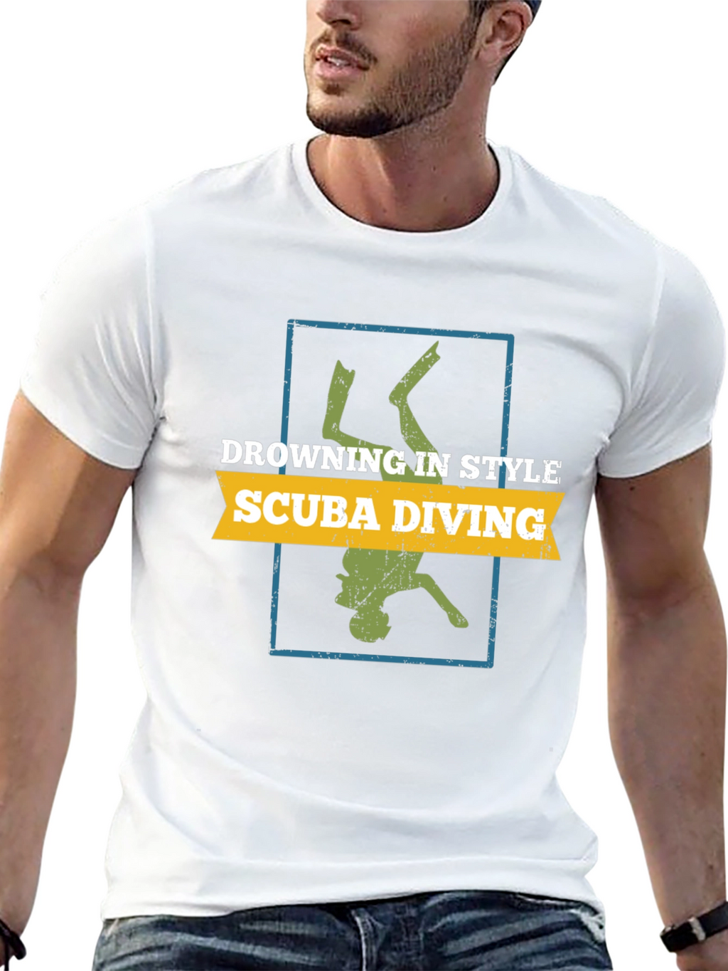 Scuba Diving Style Tee - Diver Silhouette