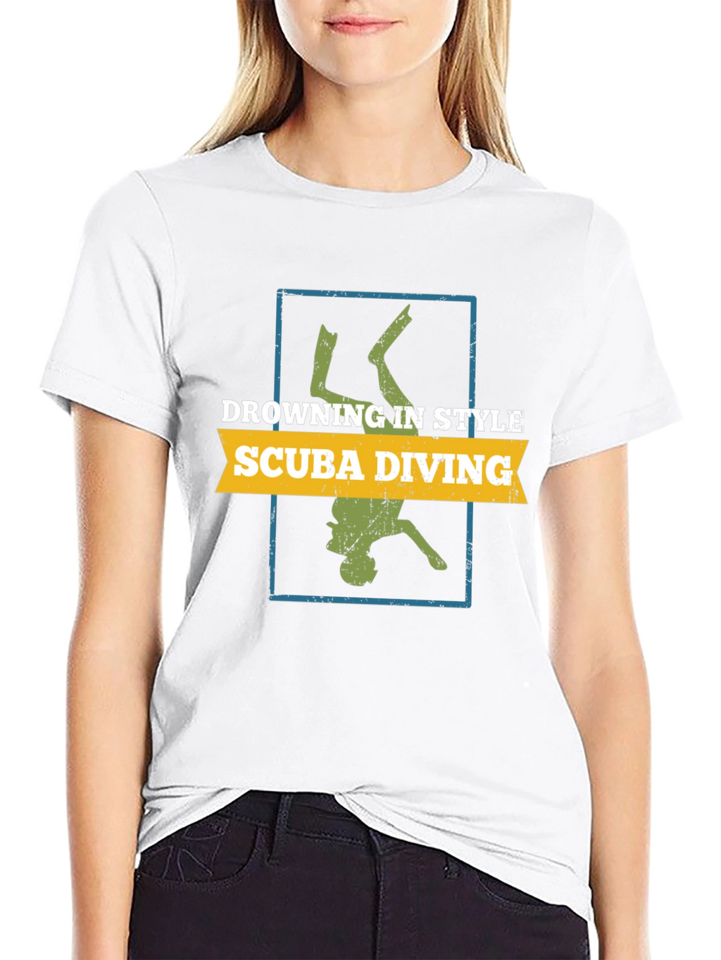 Scuba Diving Style Tee - Diver Silhouette