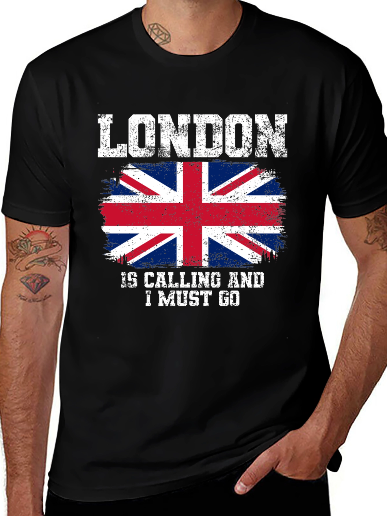 London Calling T-Shirt - UK Flag Graphic Tee