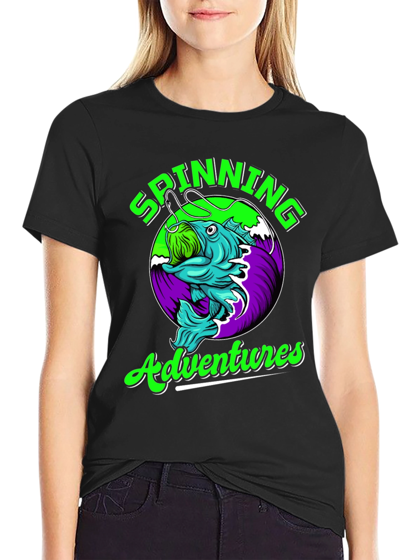 Spinning Adventures Fishing T-Shirt
