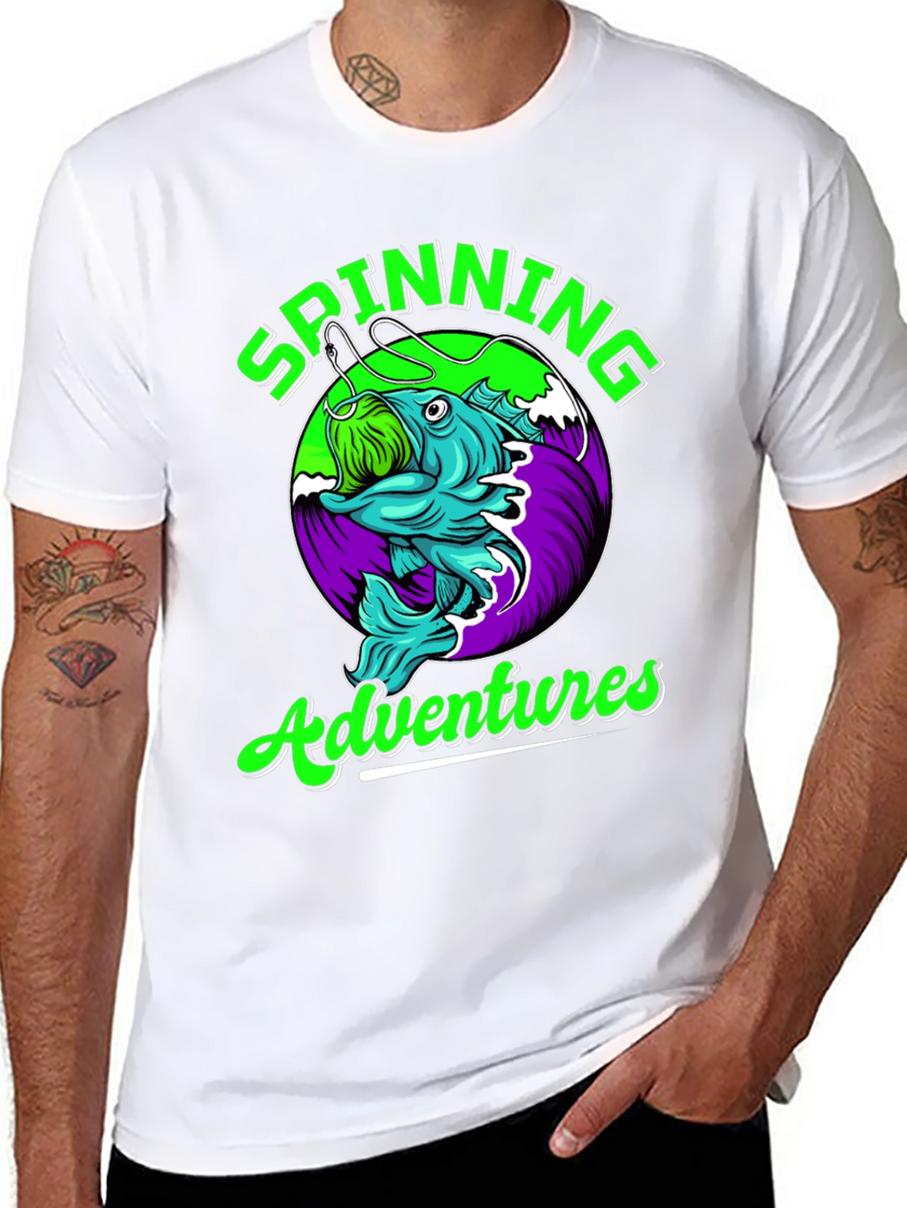 Spinning Adventures Fishing T-Shirt