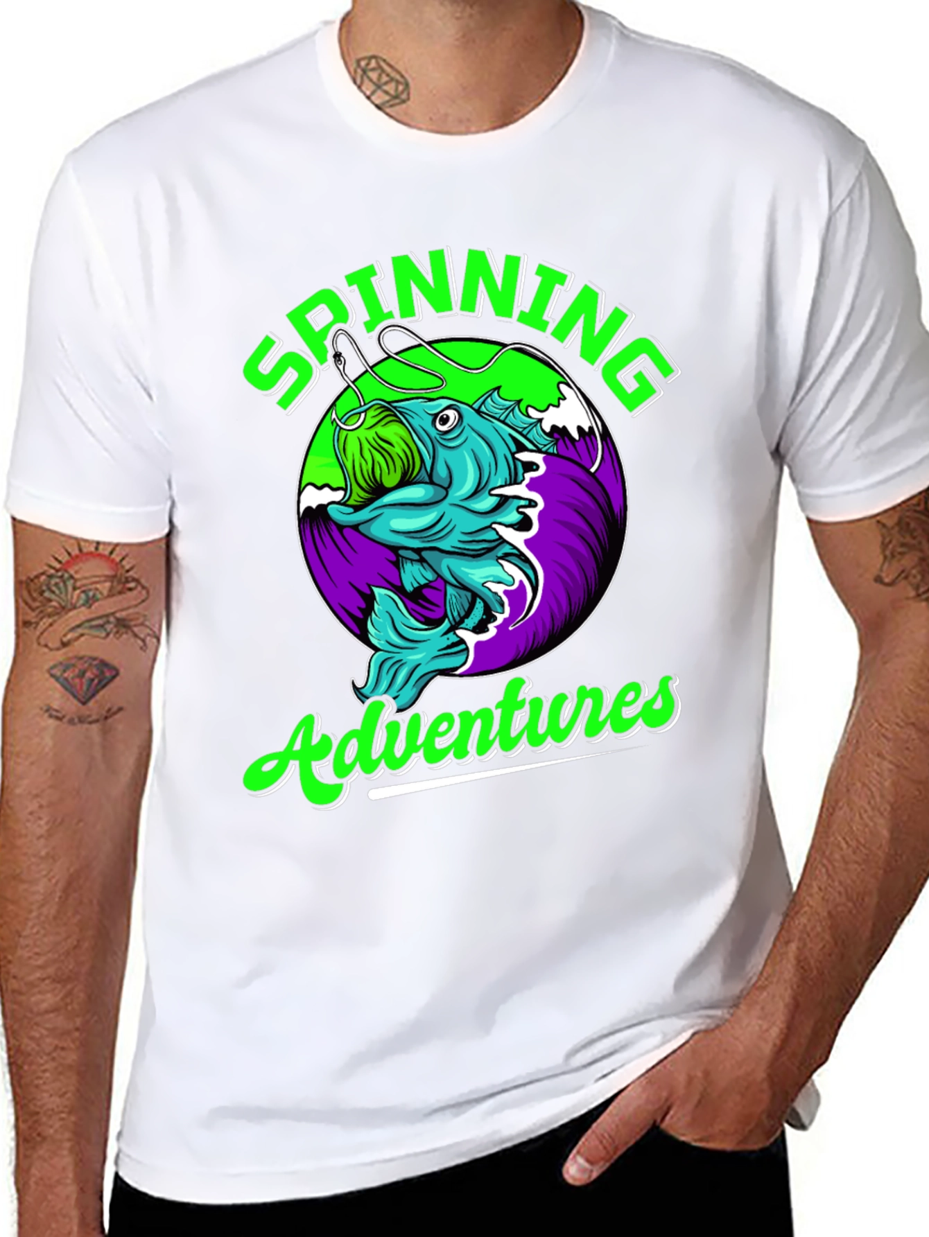 Spinning Adventures Fishing T-Shirt