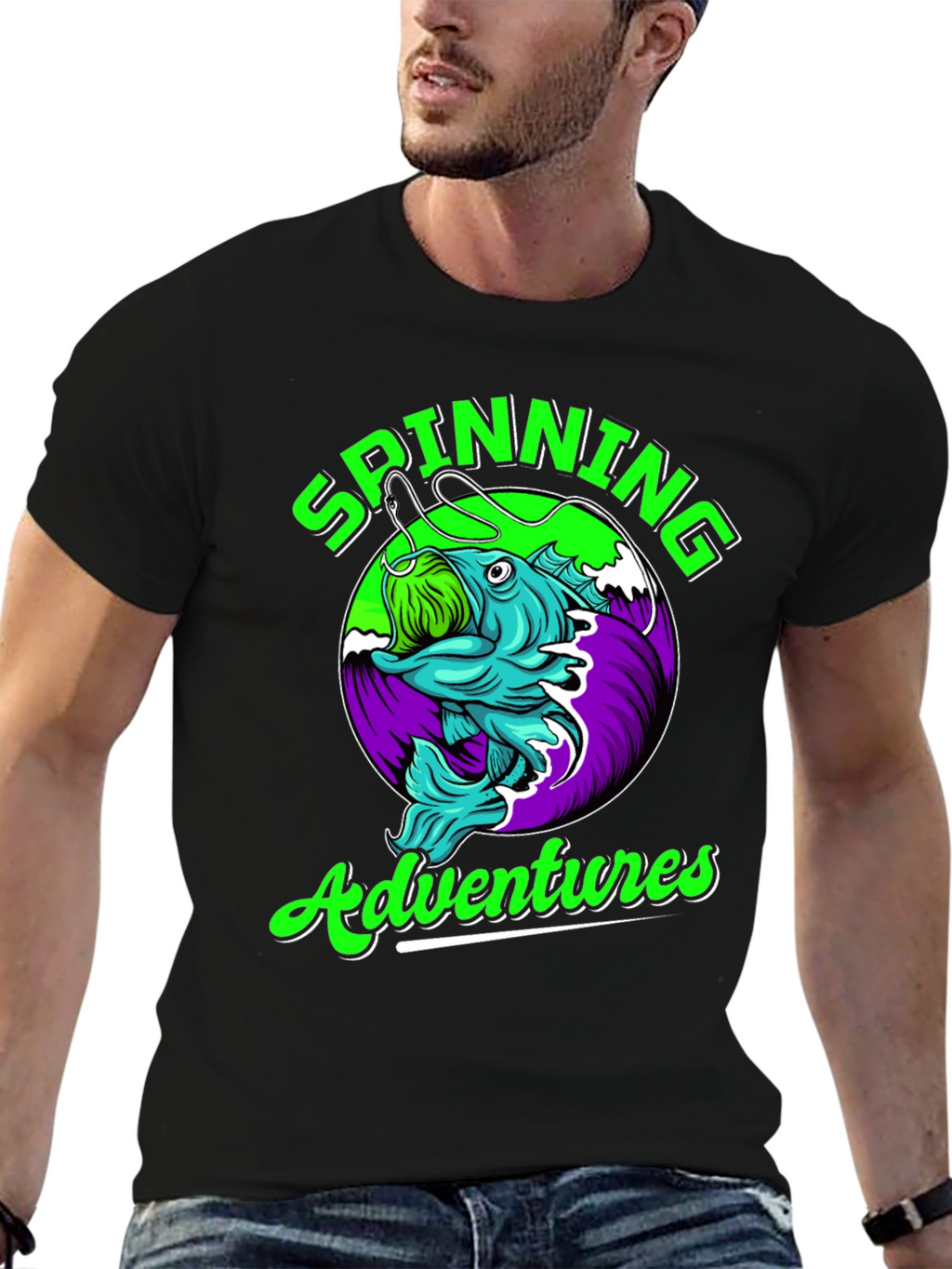 Spinning Adventures Fishing T-Shirt