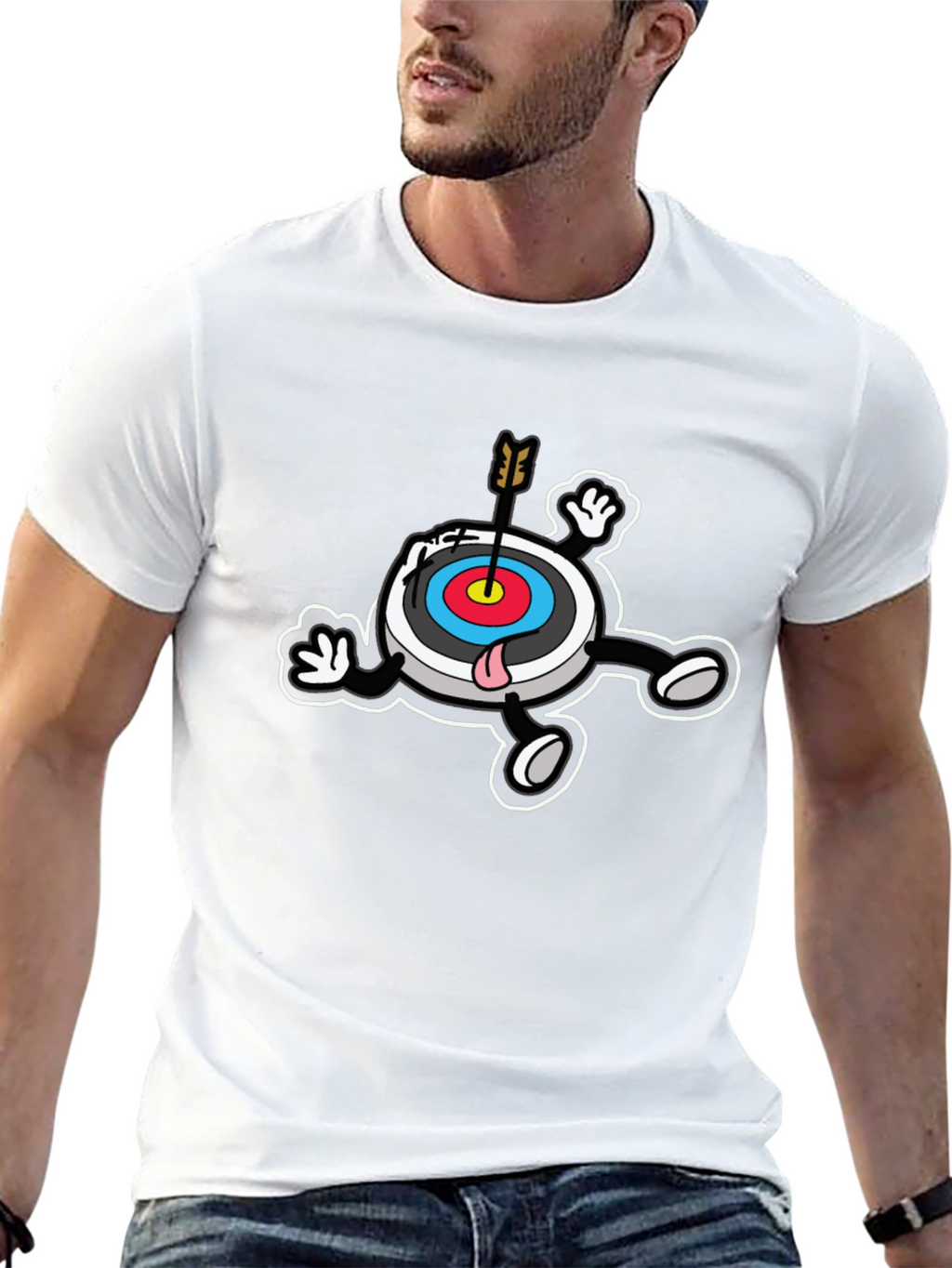 Novelty Cartoon Target T-Shirt