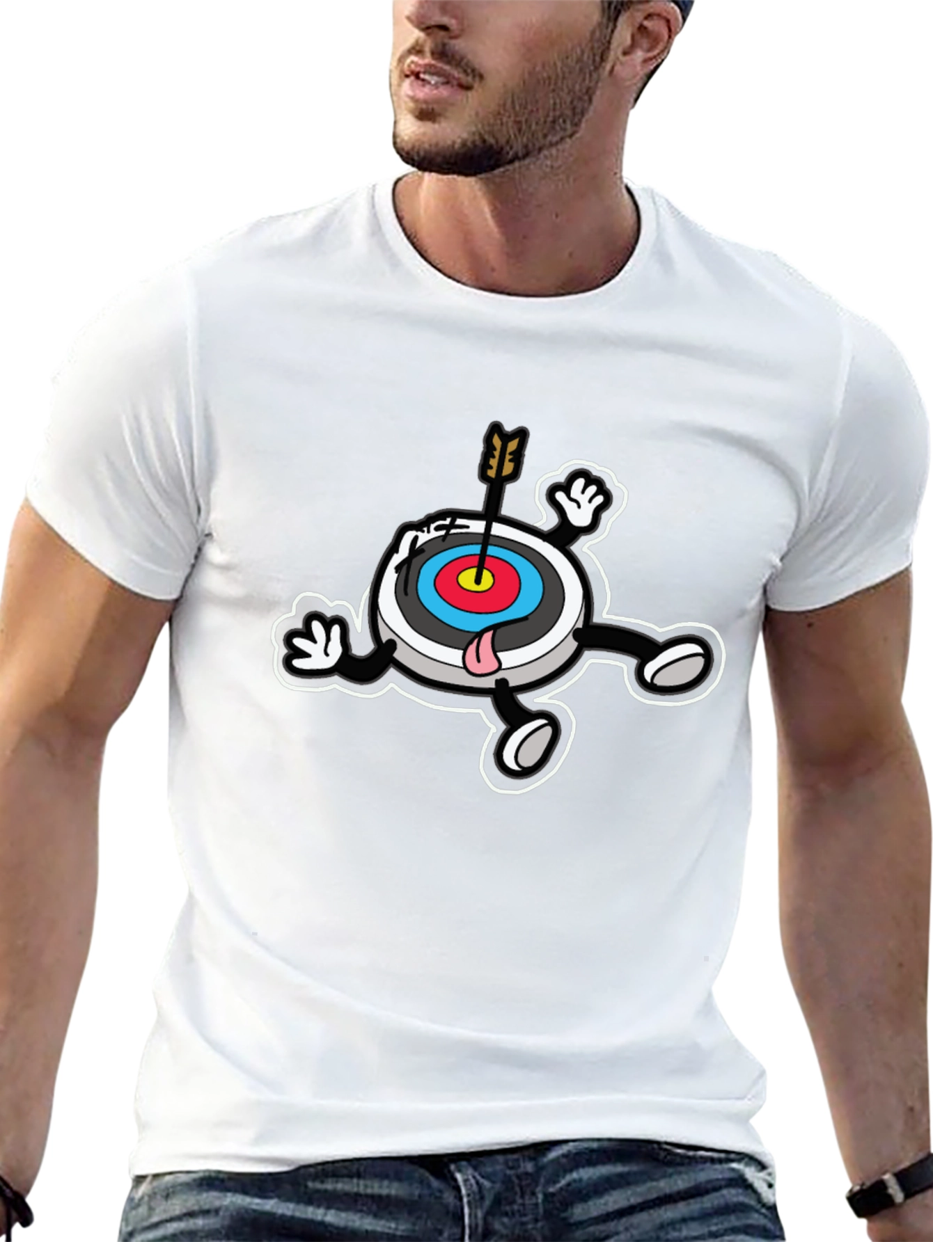 Novelty Cartoon Target T-Shirt