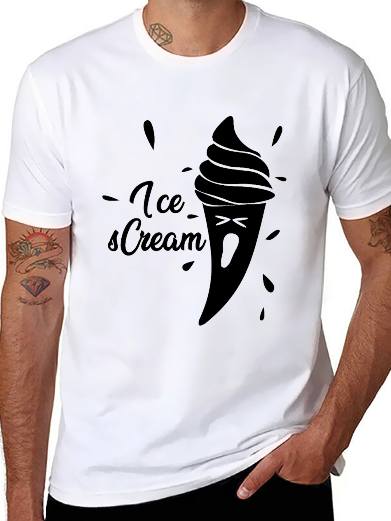 Ice Cream Graphic Tee - Soft Cotton Comfort