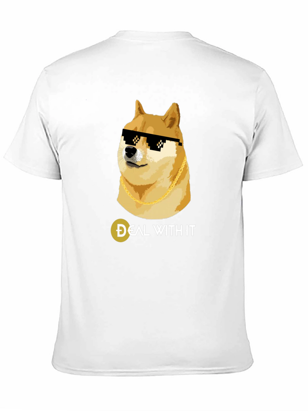 Doge Deal With It Black T-Shirt