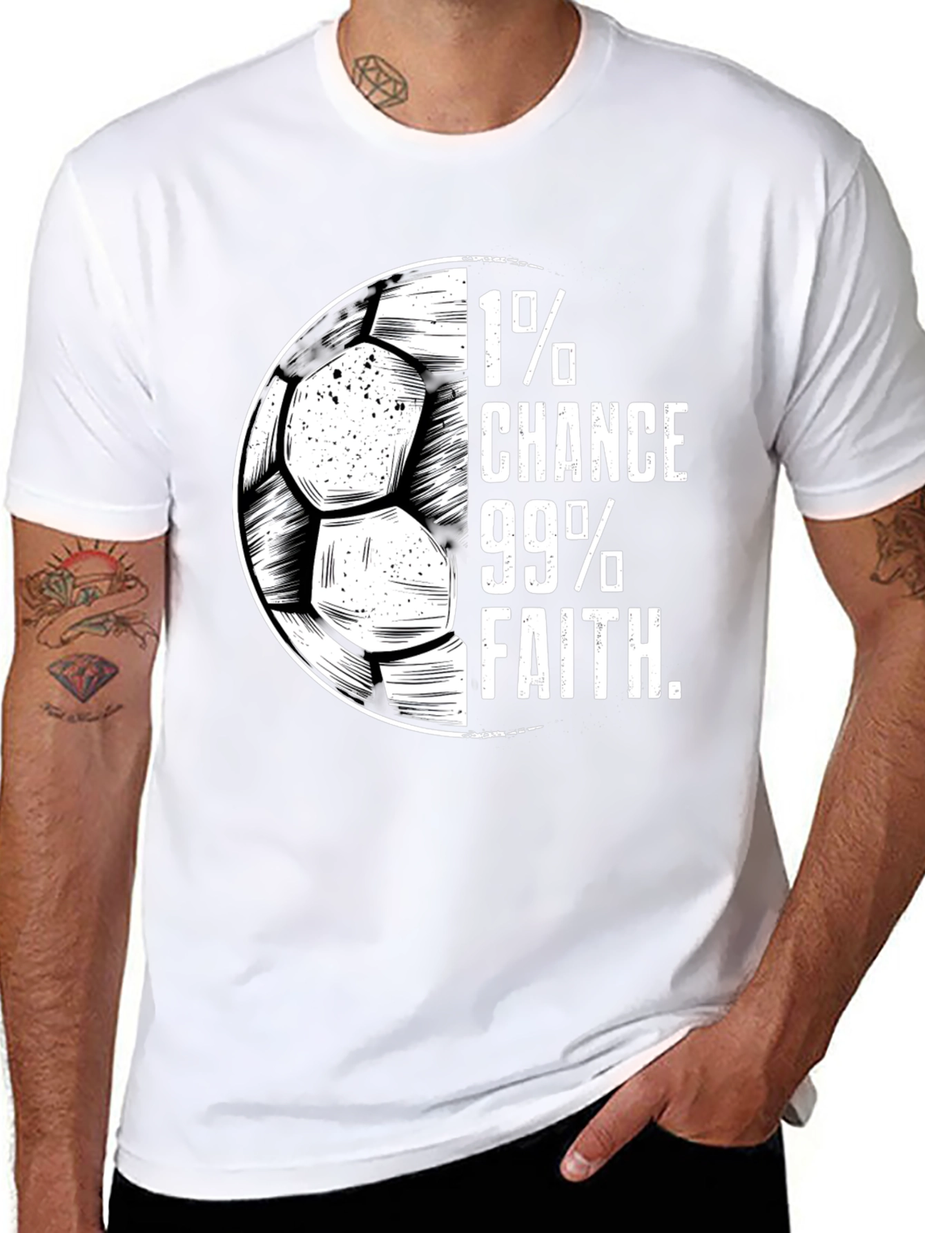 1% Chance 99% Faith Soccer T-Shirt