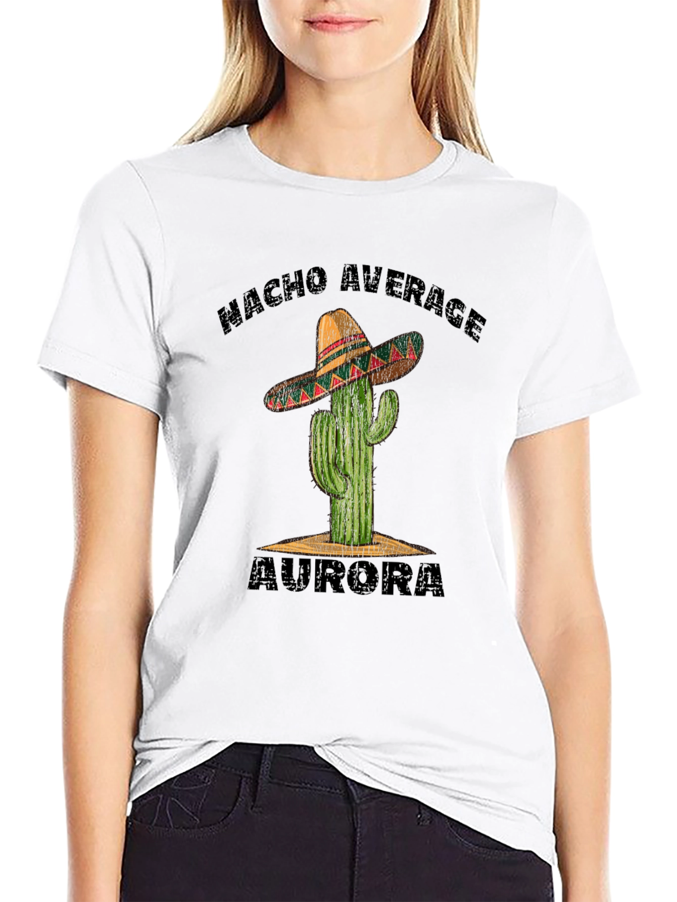 Nacho Average Aurora T-Shirt - Cactus Sombrero Tee