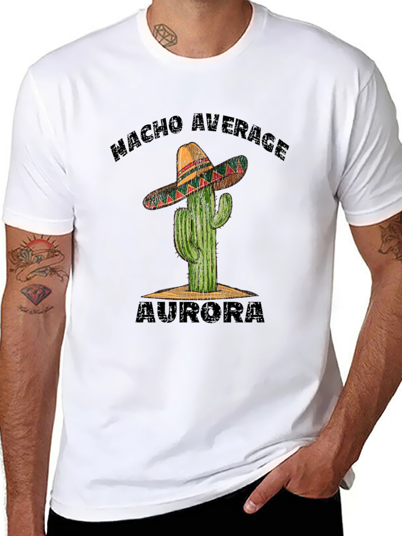 Nacho Average Aurora T-Shirt - Cactus Sombrero Tee