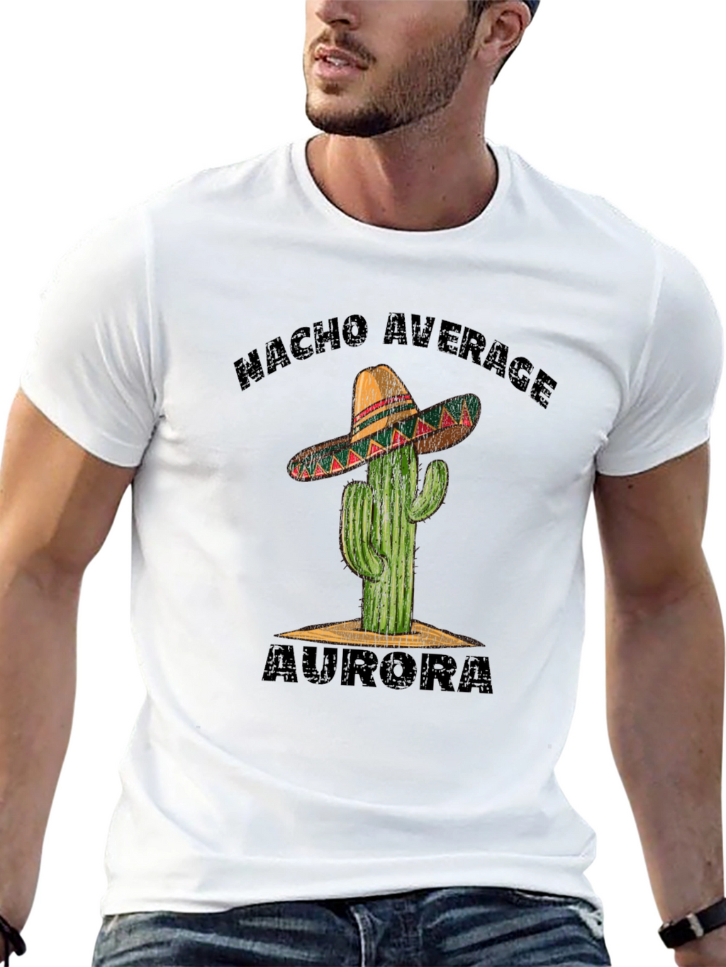 Nacho Average Aurora T-Shirt - Cactus Sombrero Tee